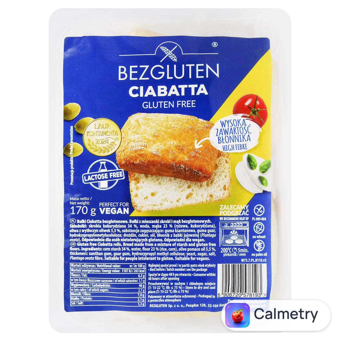 Чіабата Bezgluten 170г — фото продукту