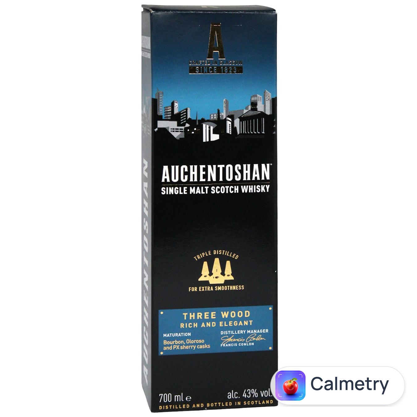 Віскі Auchentoshan Three Wood 8 років 43% 0,7л — фото продукту