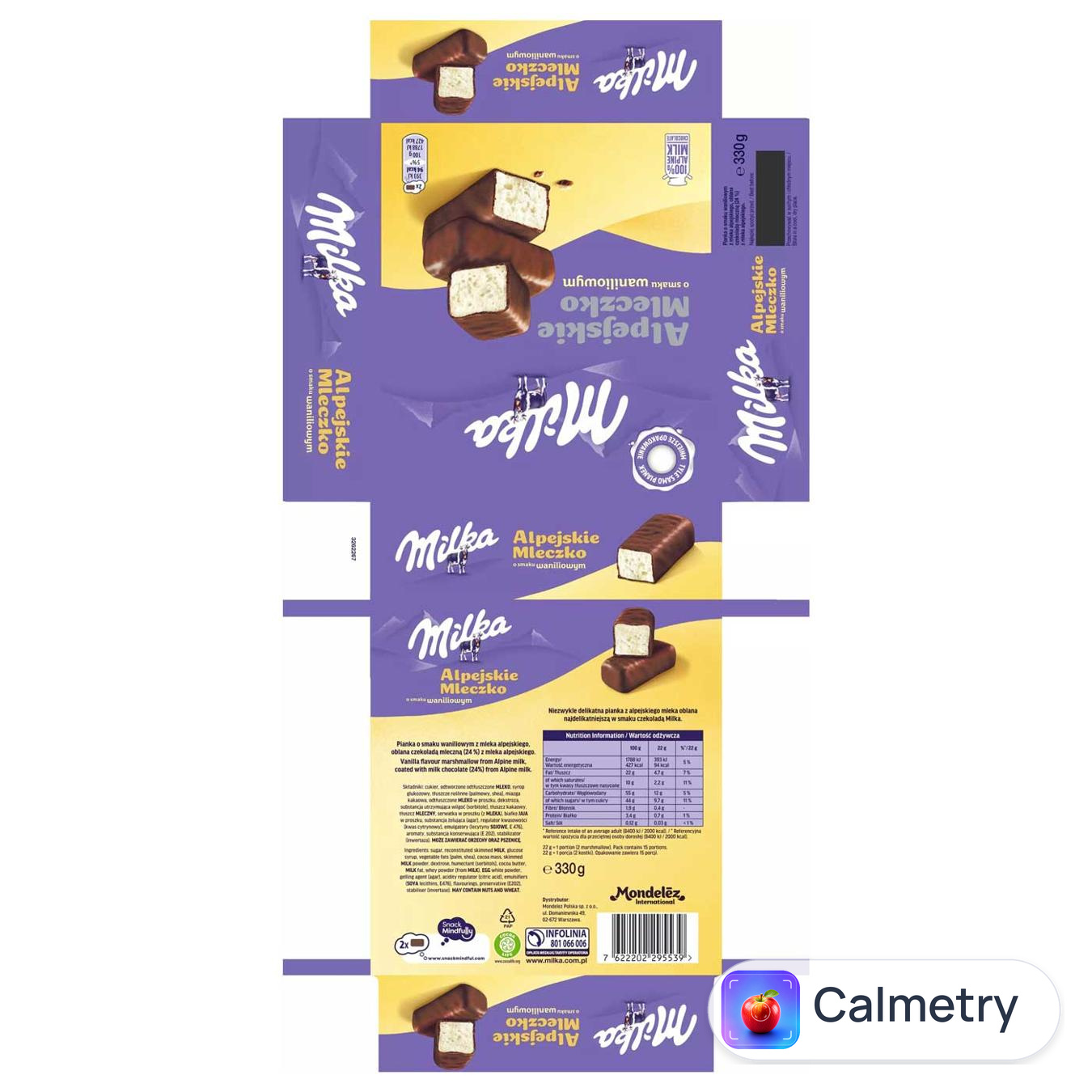 Цукерки Milka Alpejskie Mleczko зі смаком ванілі 330г — фото продукту