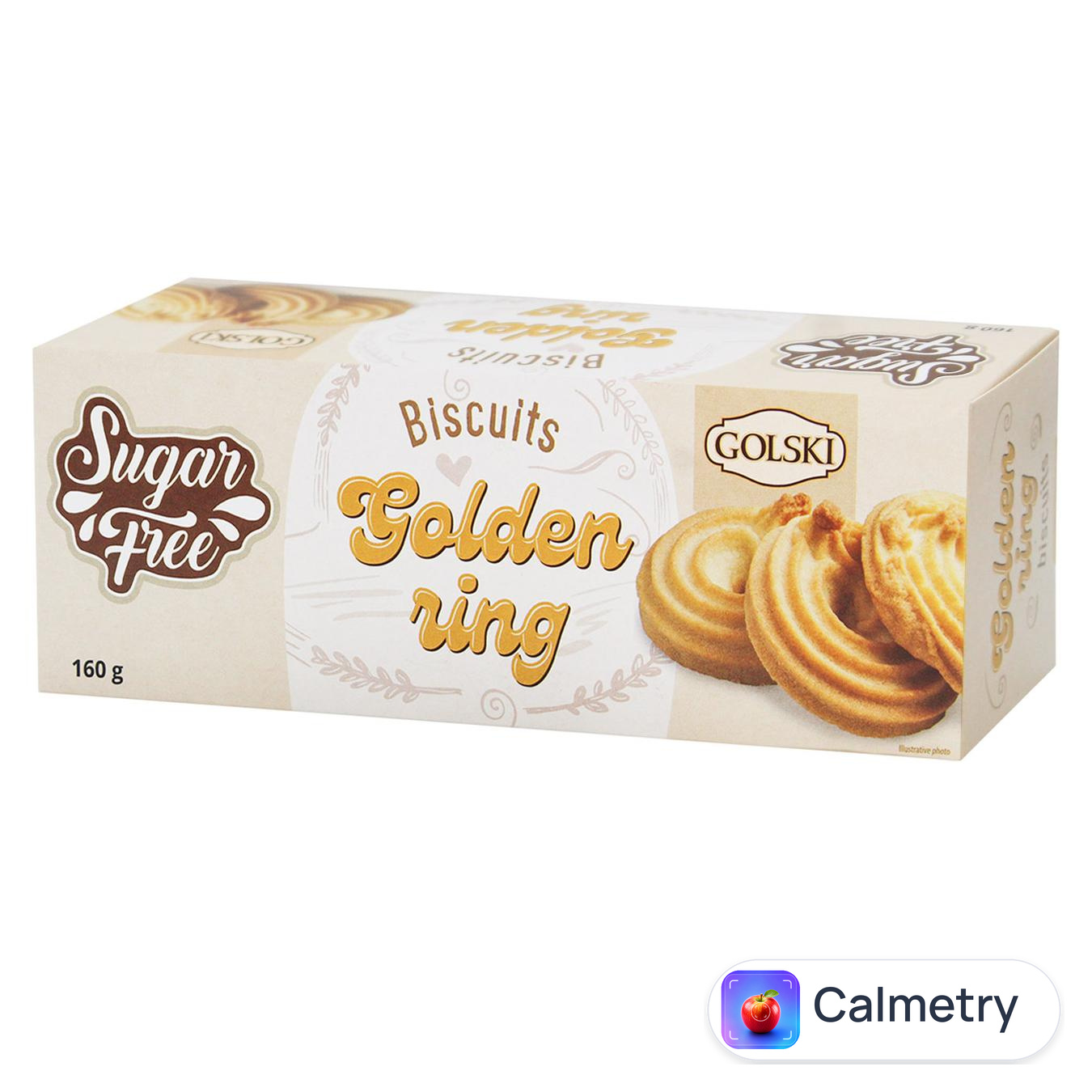 Печиво Golski Золоте кільце без цукру 160г — фото продукту