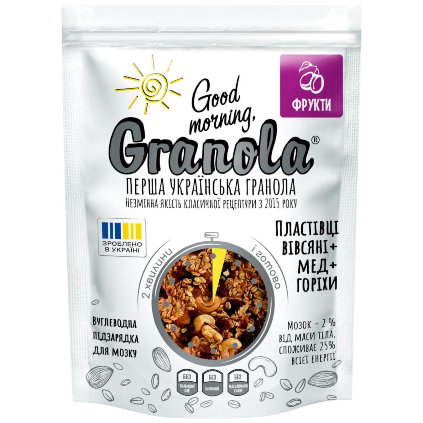 Гранола Good Morning, Granola з сухофруктами 330г — фото продукту