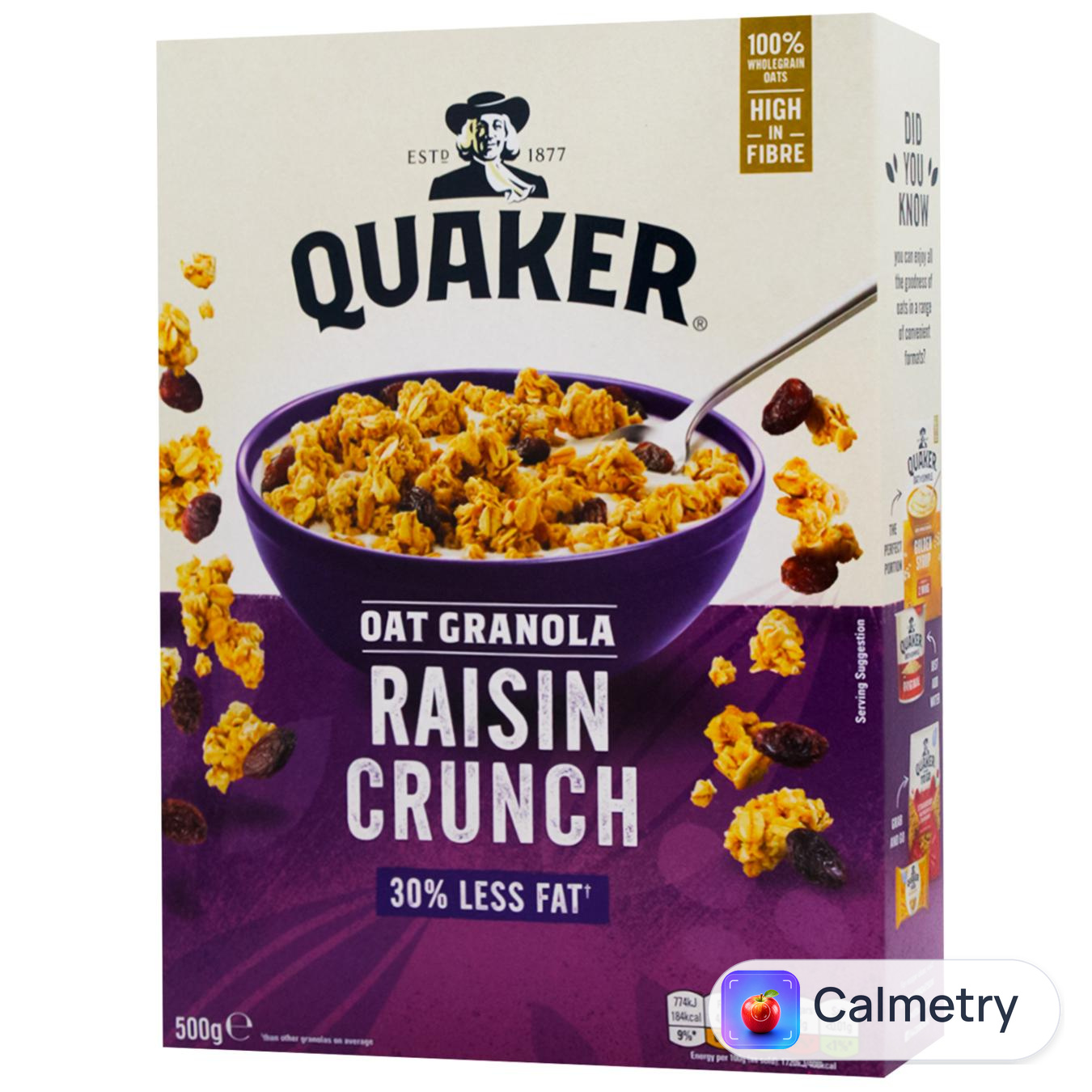 Гранола Quaker вівсяна з родзинками 500г