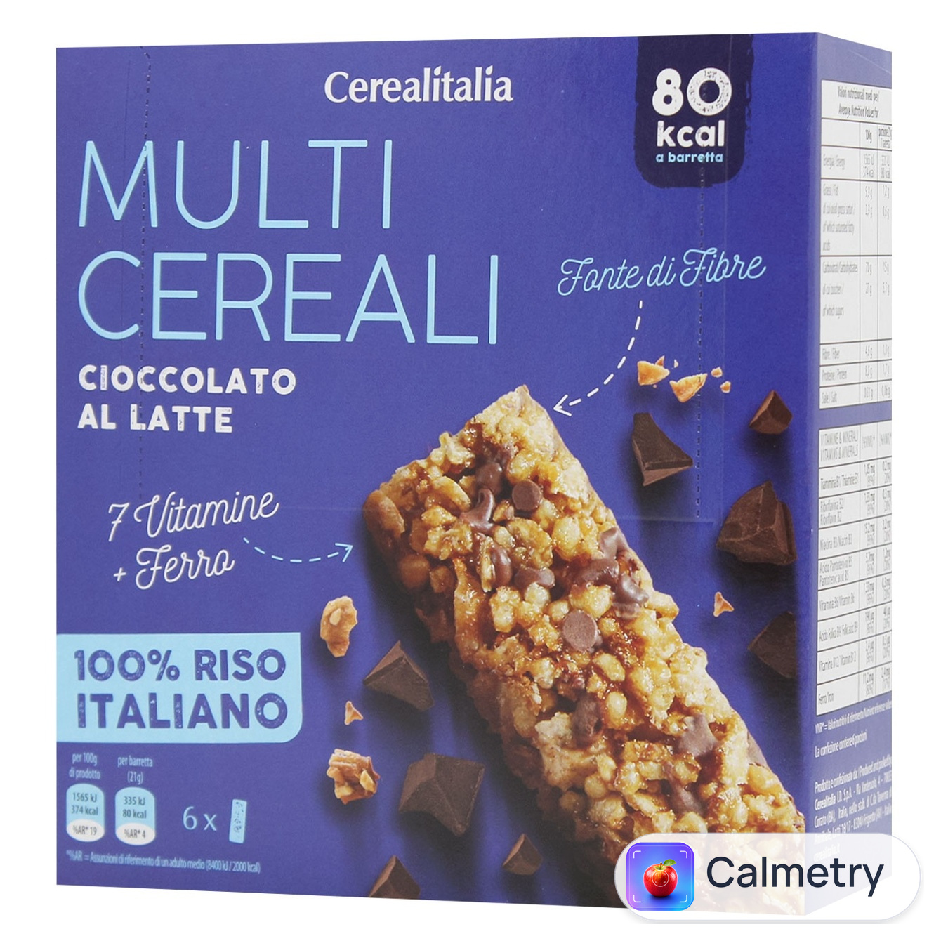 Батончики Cerealitalia Day By Day мультизернові з молочним шоколадом, вітамінами і мінералами 126г