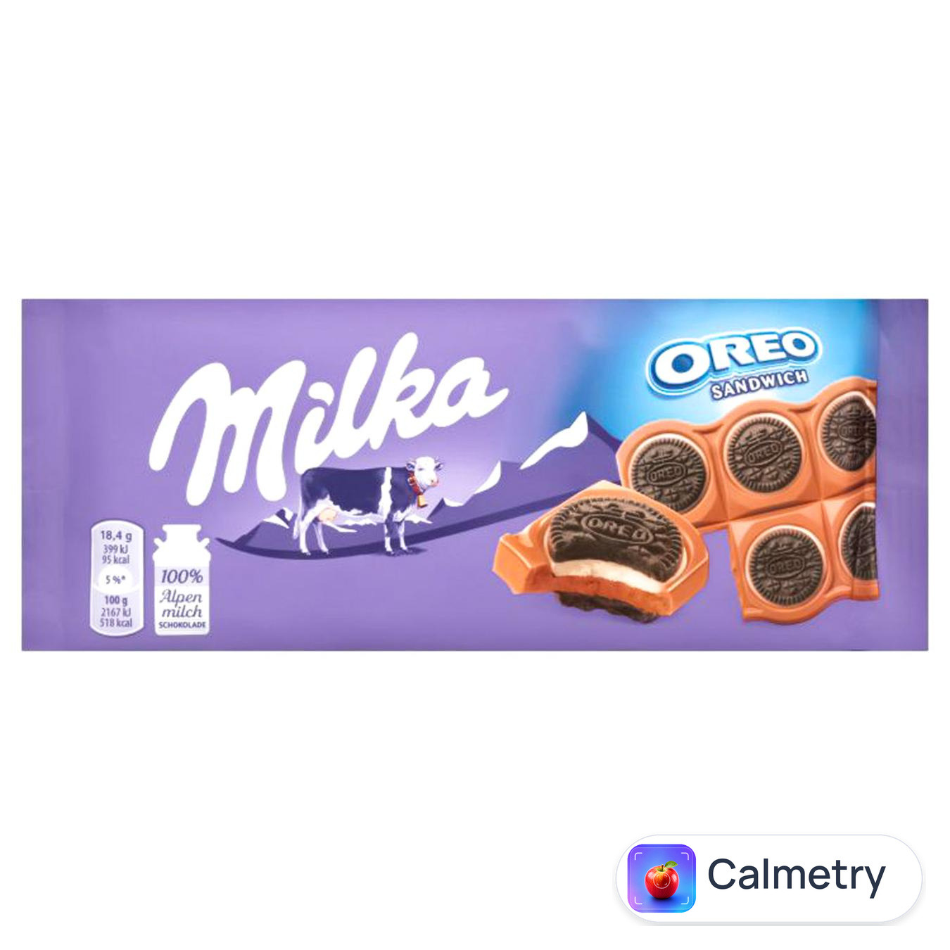 Шоколад молочний Milka з печивом Oreo з начинкою зі смаком ванілі 92г — фото продукту
