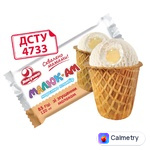 Морозиво Ласунка Малюк-Ам зі згущеним молоком в вафельному стаканчику 85г — фото продукту