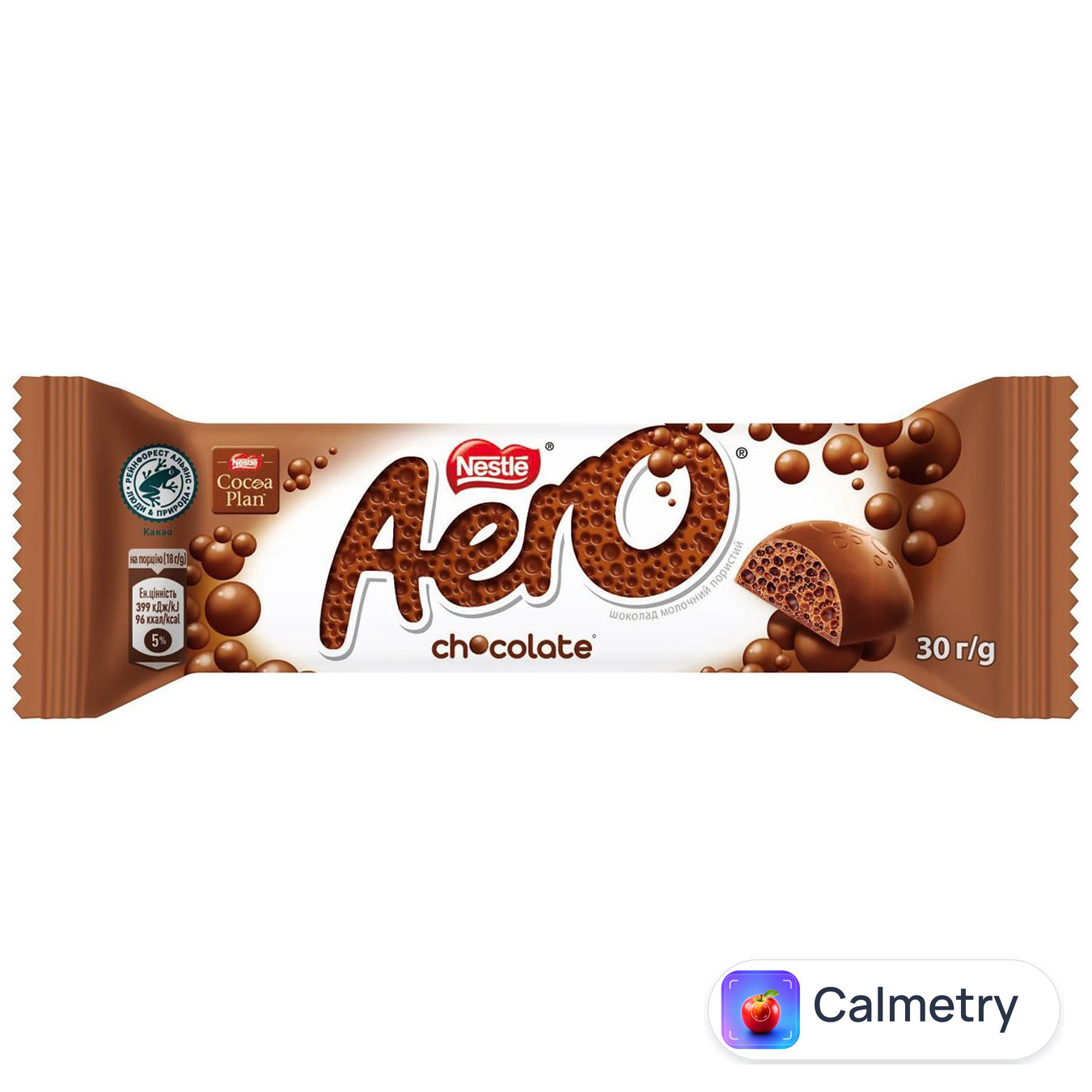 Батончик NESTLÉ® AERO® шоколадний молочний пористий 30г