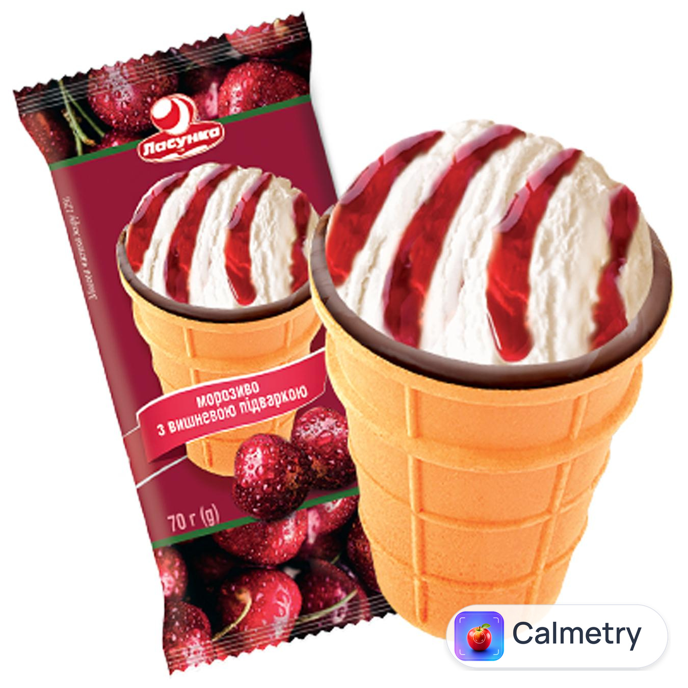 Морозиво Ласунка Вишневим джемом 70г