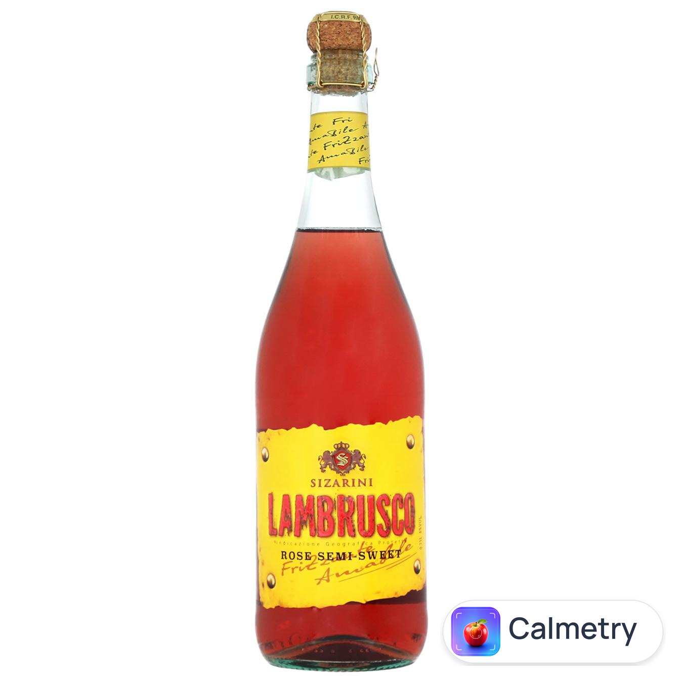 Вино ігристе Sizarini Lambrusco рожеве напівсолодке 8% 0,75л — фото продукту