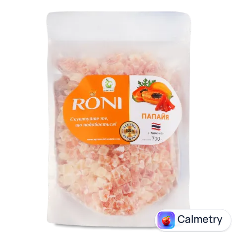 Папайя Roni кубики 8-10мм сушена