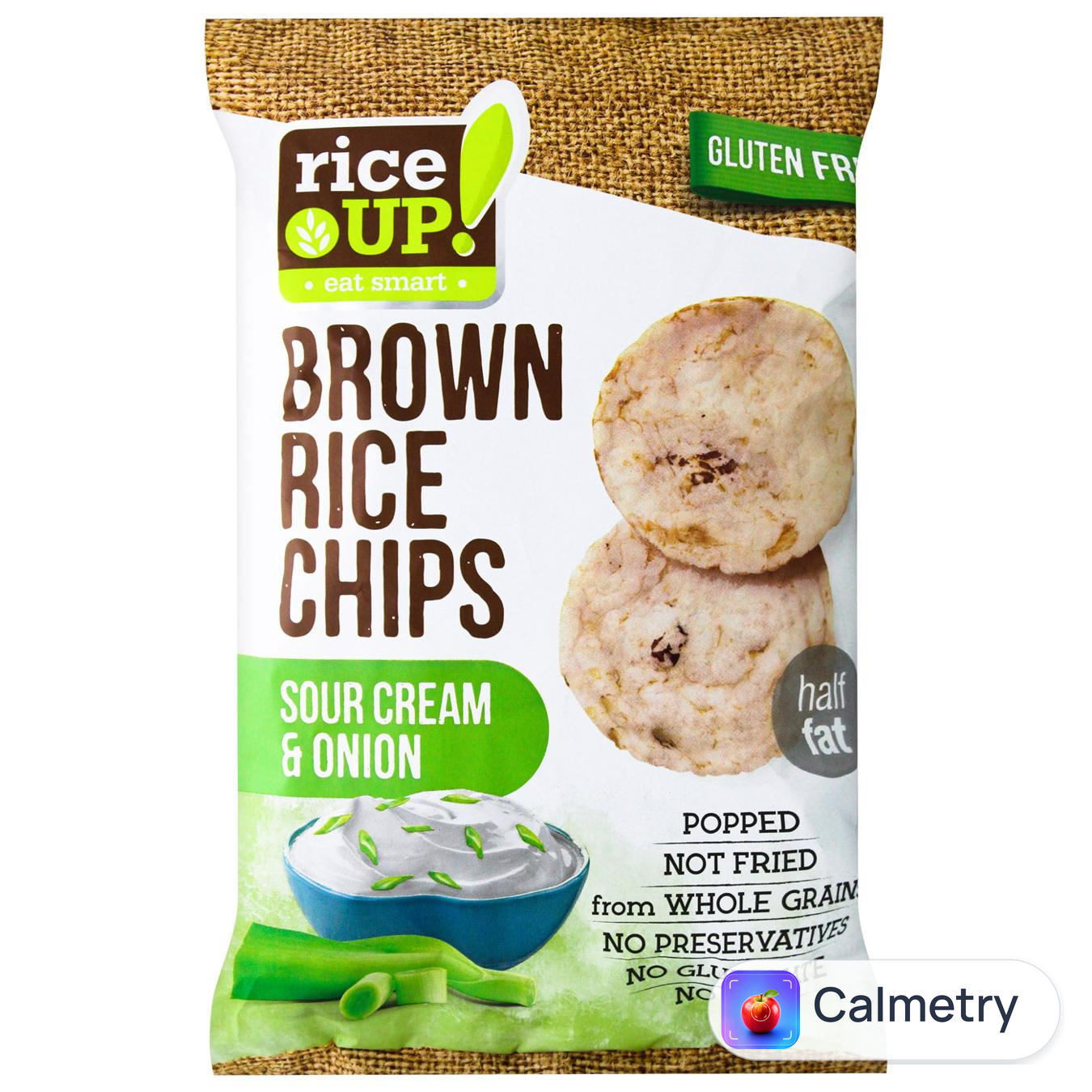 Чипси рисові Rice Up! сметана і зелена цибуля 60г — фото продукту