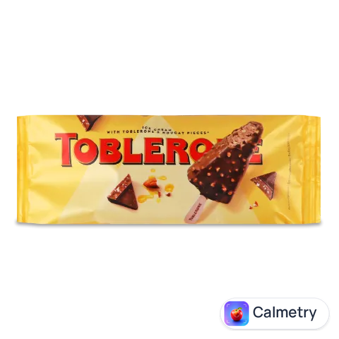 Морозиво Toblerone шоколадно-медове зі шматочками молочного шоколаду з медово-мигдальною нугою