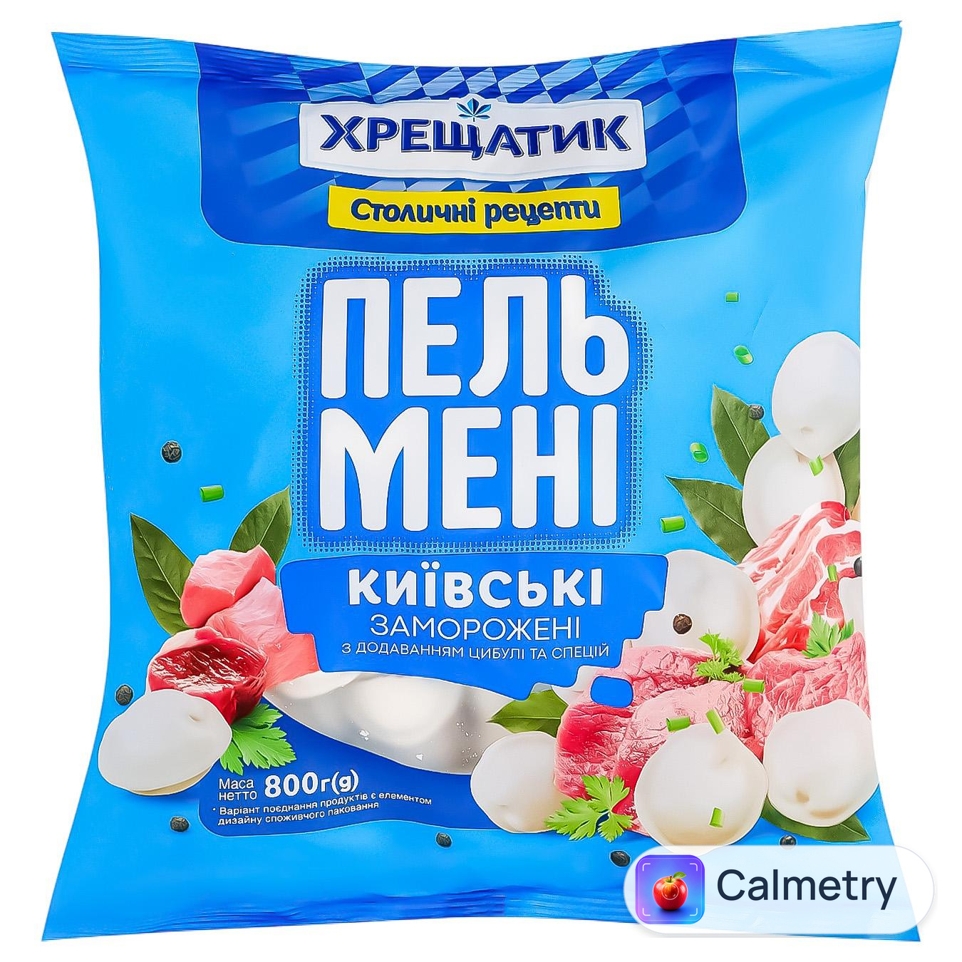 Пельмені Хрещатик Київські з додаванням цибулі та спецій 800г