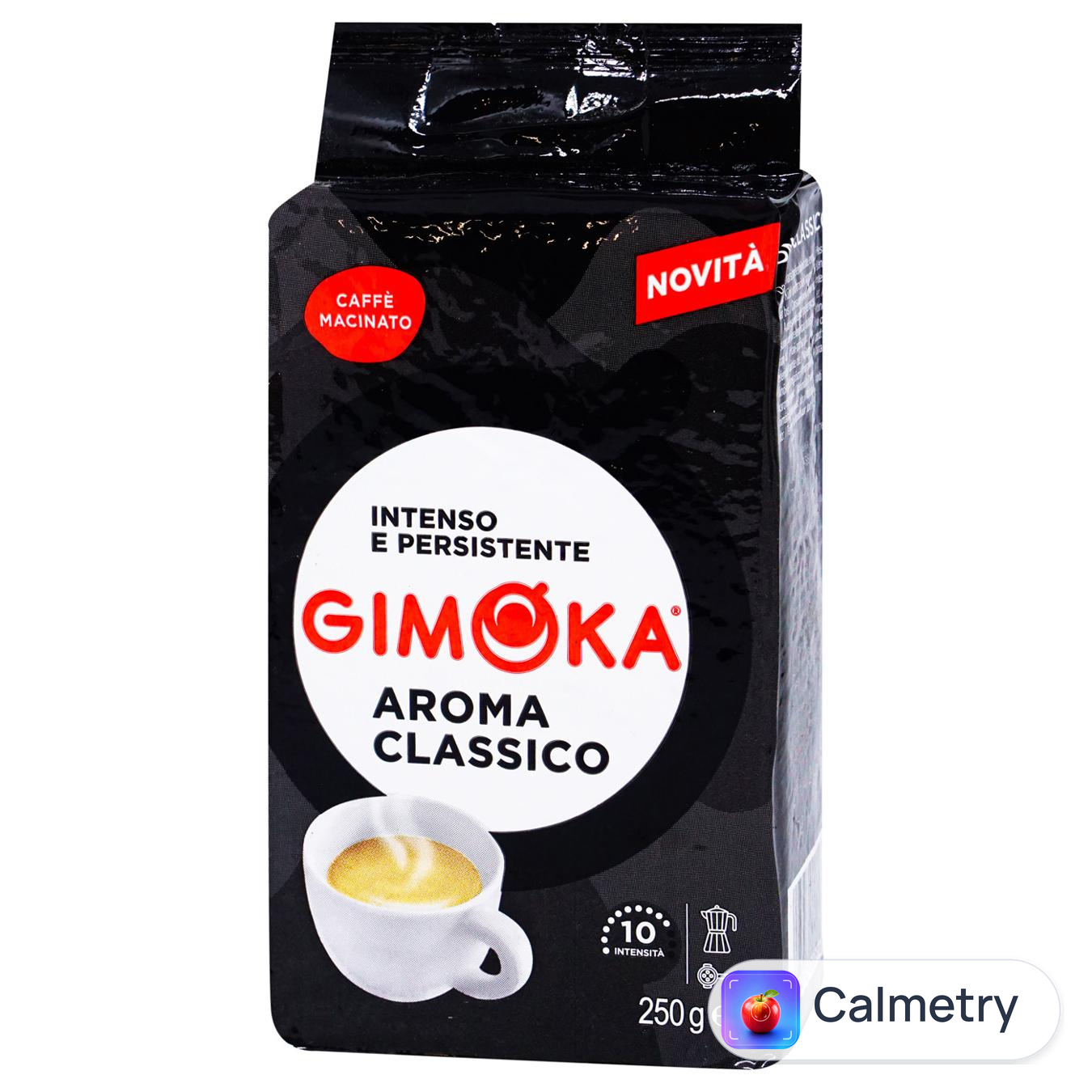 Кава Gimoka Black 40% арабіка 60% робуста мелена 250г