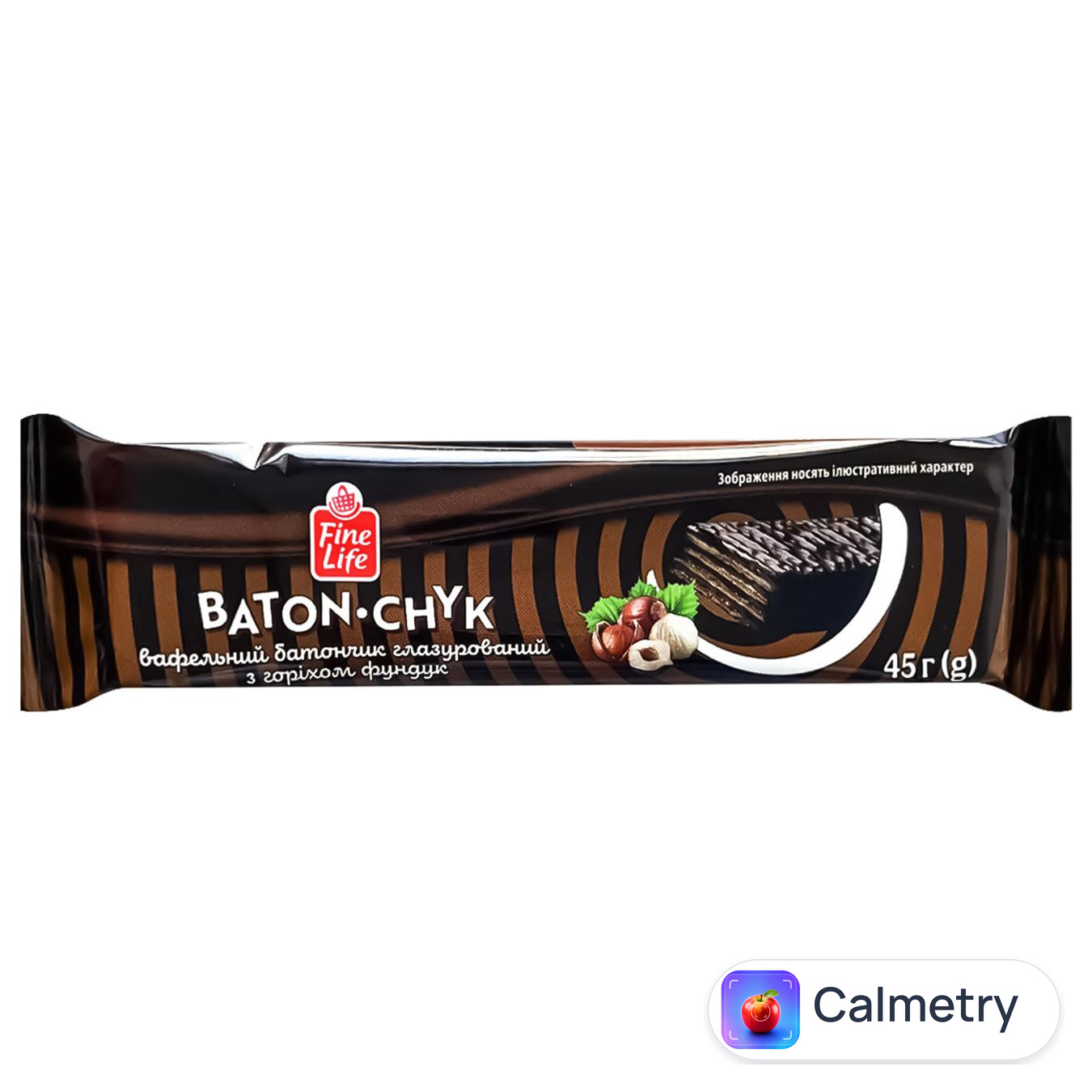 Батончик Fine Life Baton-Chyk вафельний з фундуком в глазурі 45г