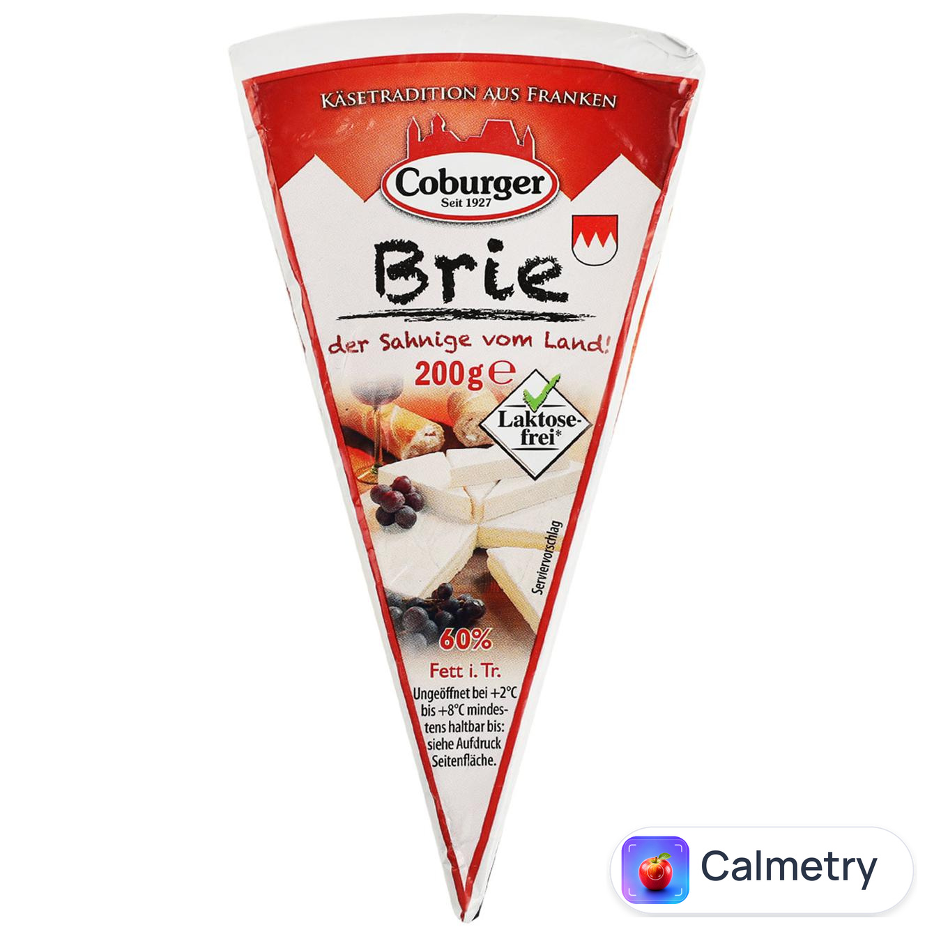 Сир Coburger Брі безлактозний 60% 200г