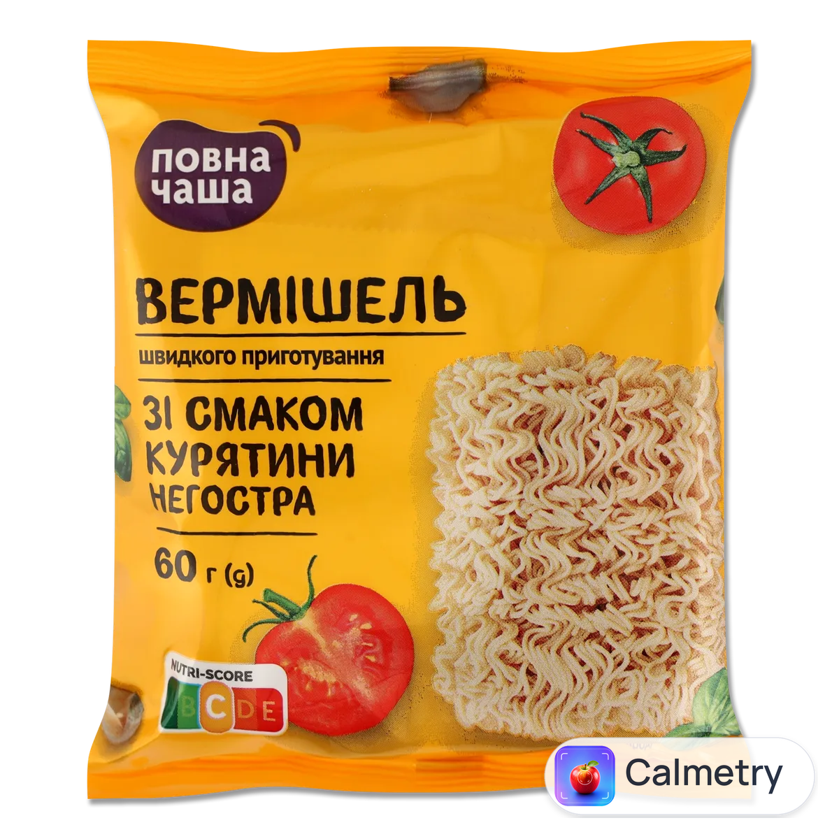 Вермішель швидкого приготування «Повна Чаша»® зі смаком курки негостра 60г