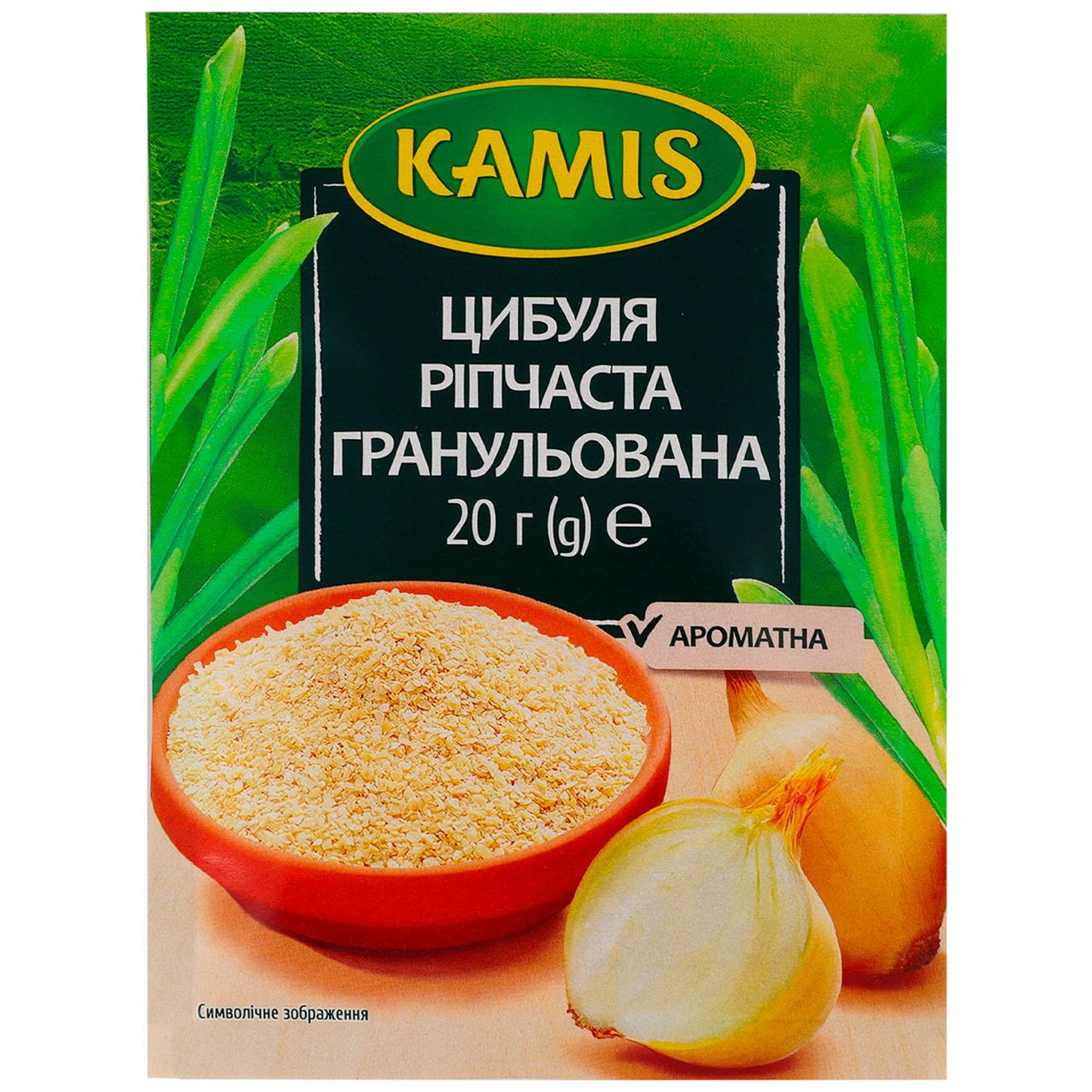 Приправа Kamis Цибуля ріпчаста гранульована 20г — фото продукту