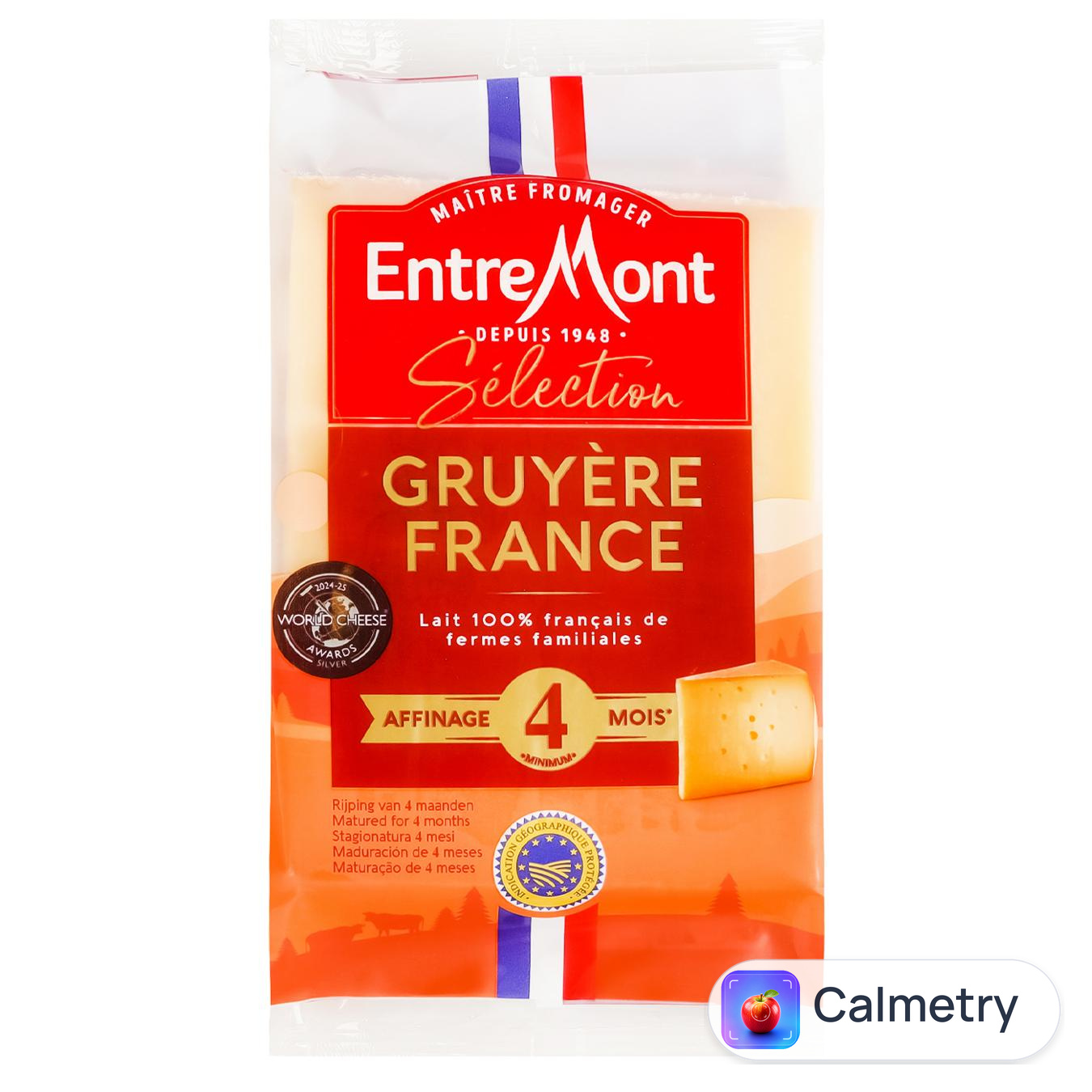 Сир Entremont Gruyere 45% 200г — фото продукту