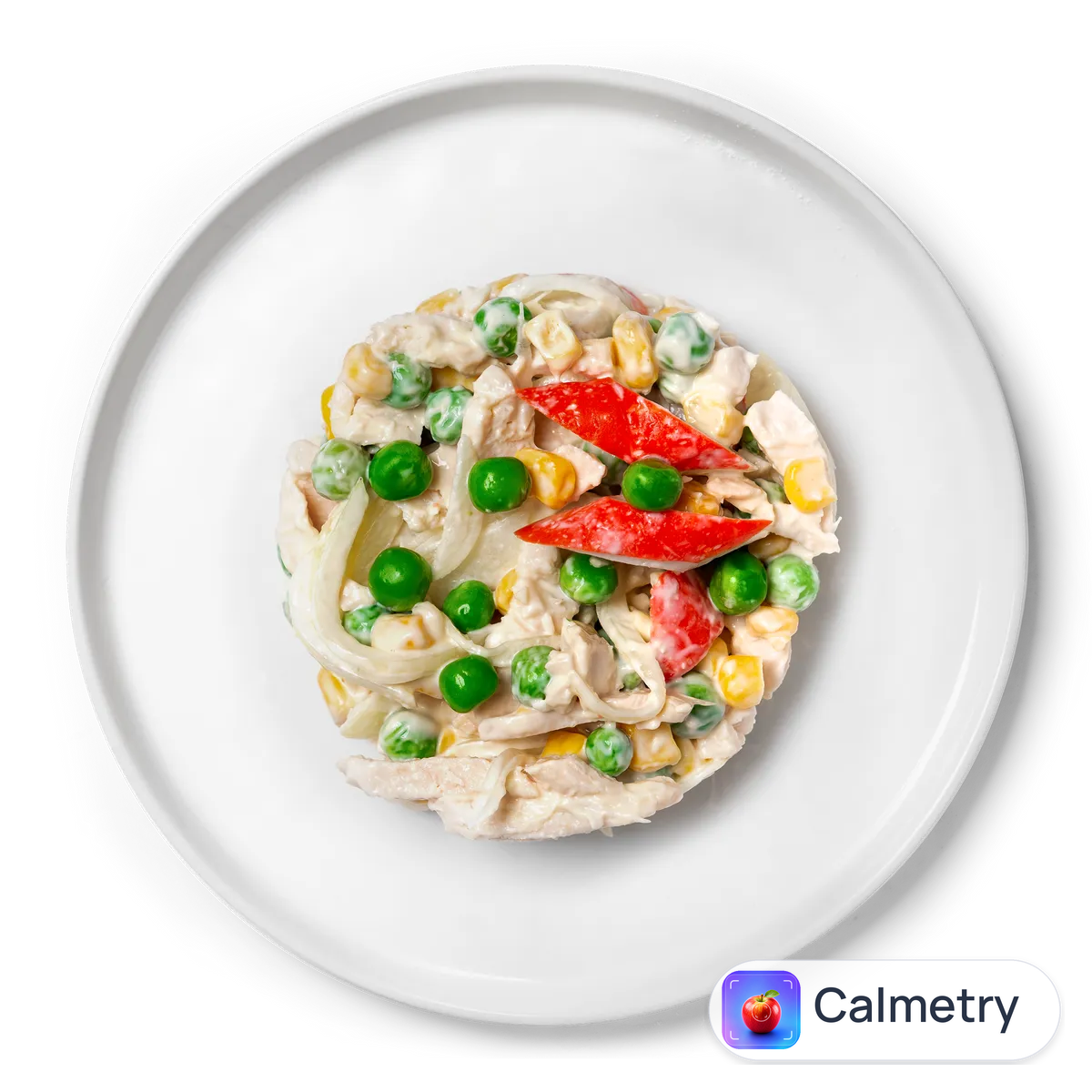 Салат з куркою, крабовими паличками та кукурудзою