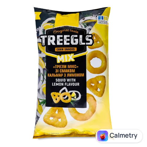 Снеки Treegls Mix кукурудзяні зі смаком кальмара
