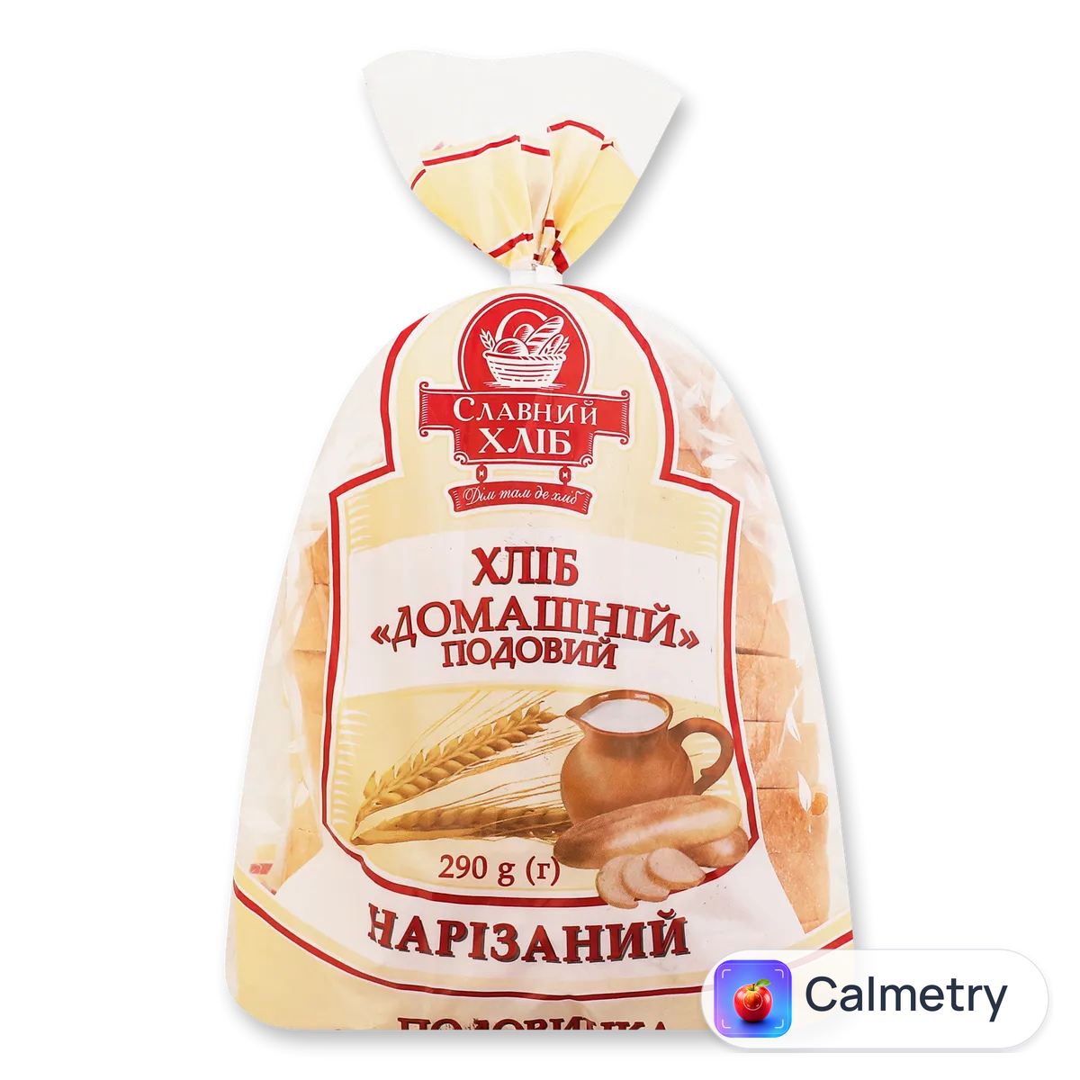 Хліб Славний Хліб Домашній подовий нарізаний борошно вищого ґатунку 1–2 ґ 290г