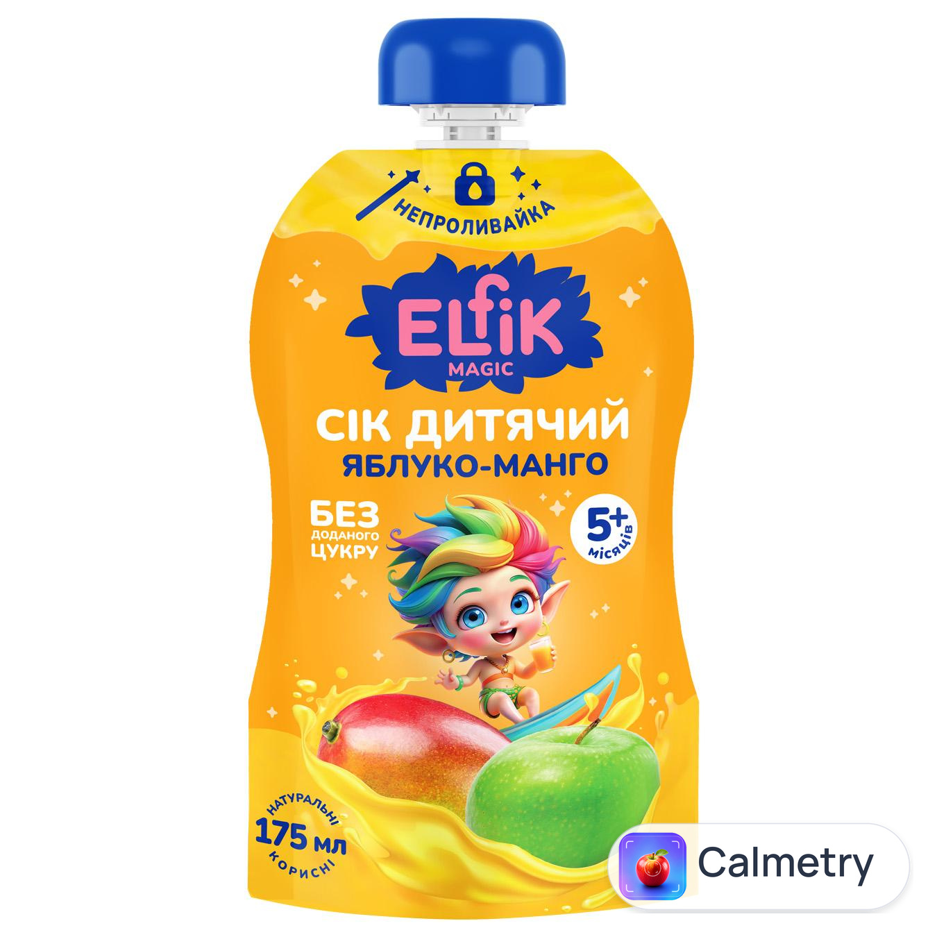Сік Elfik Magic Яблуко-манго з 5 місяців 175мл — фото продукту