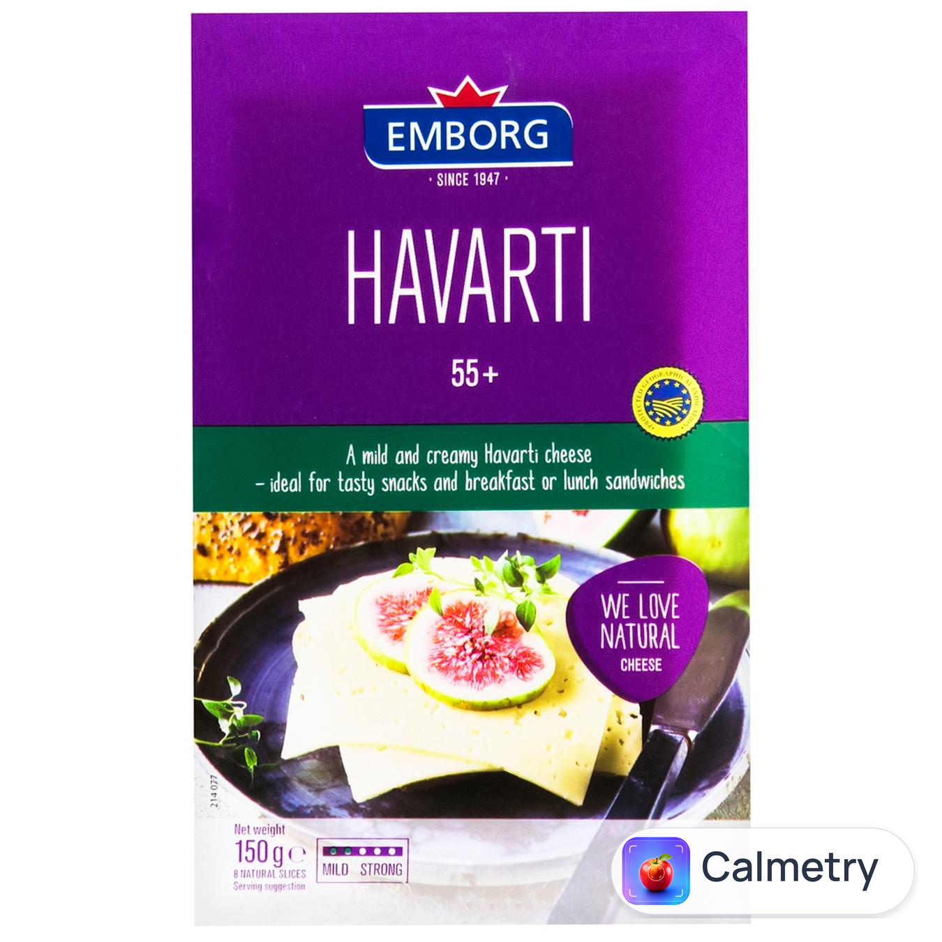 Сир Emborg Havarti нарізка 55% 150г