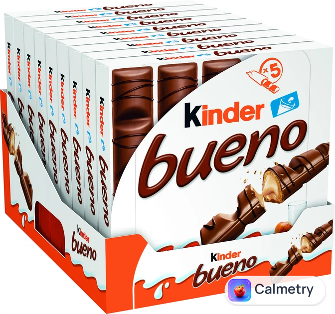 Упаковка вафлів Kinder Bueno із молочно–горіховою начинкою 107.5 г х 9 шт
