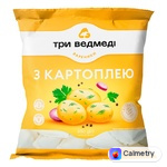 Вареники Три Ведмеді з картоплею 400г