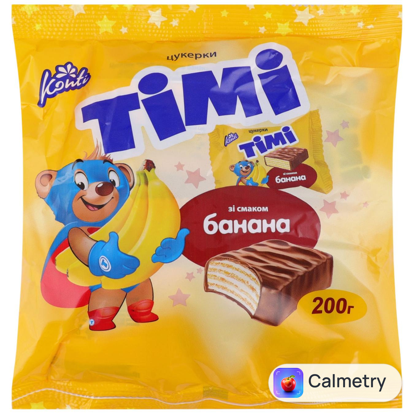 Цукерки Konti Timi зі смаком банану 200г
