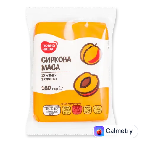 Маса сиркова «Повна Чаша»® курага 10% 180г