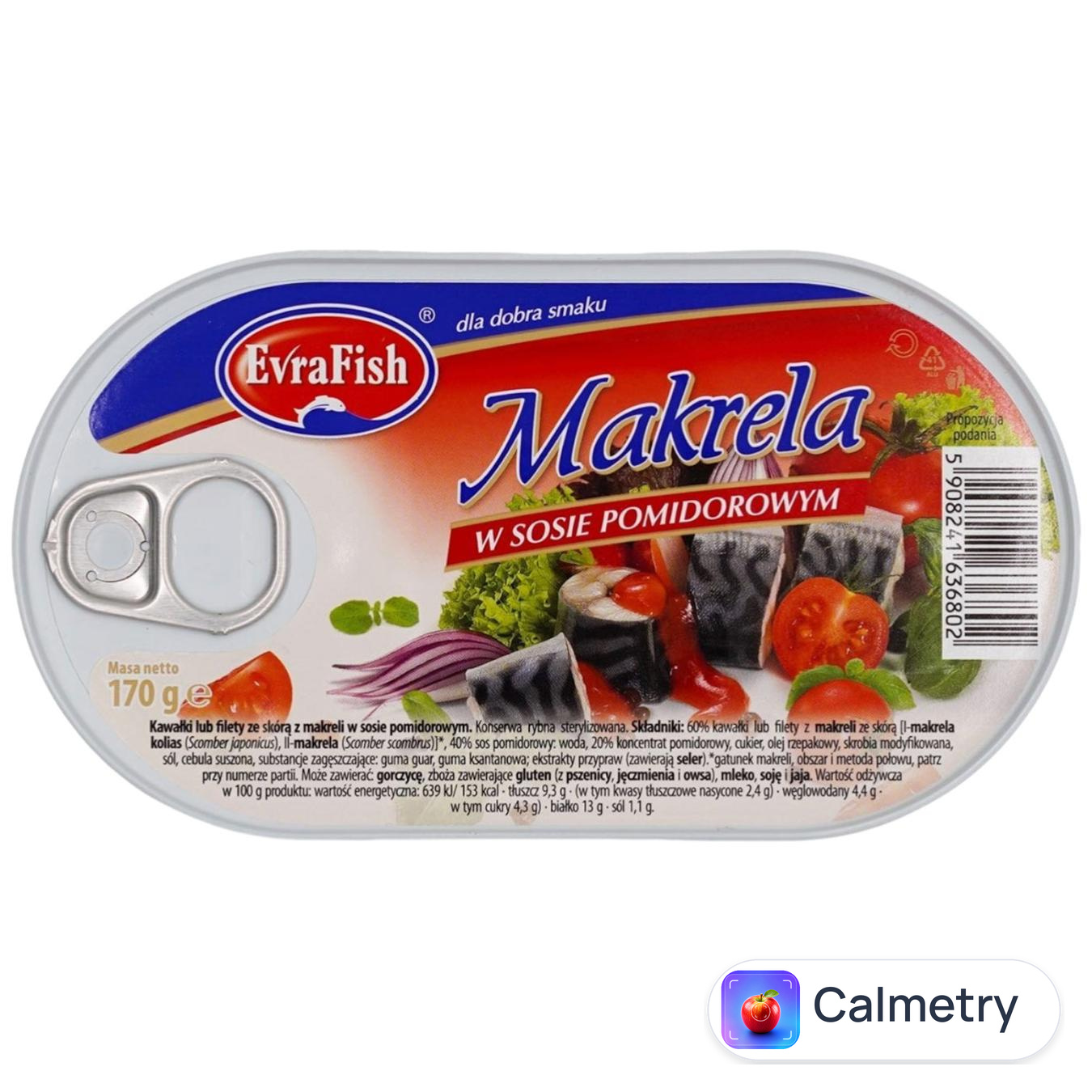 Скумбрія EvraFish в томатному соусі 170г