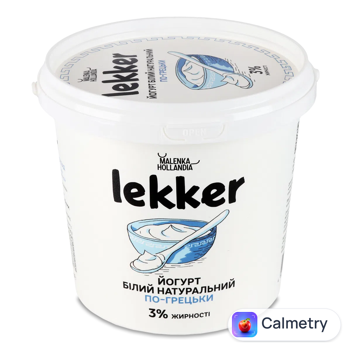 Йогурт Lekker по-грецьки білий натуральний 3% 1кг