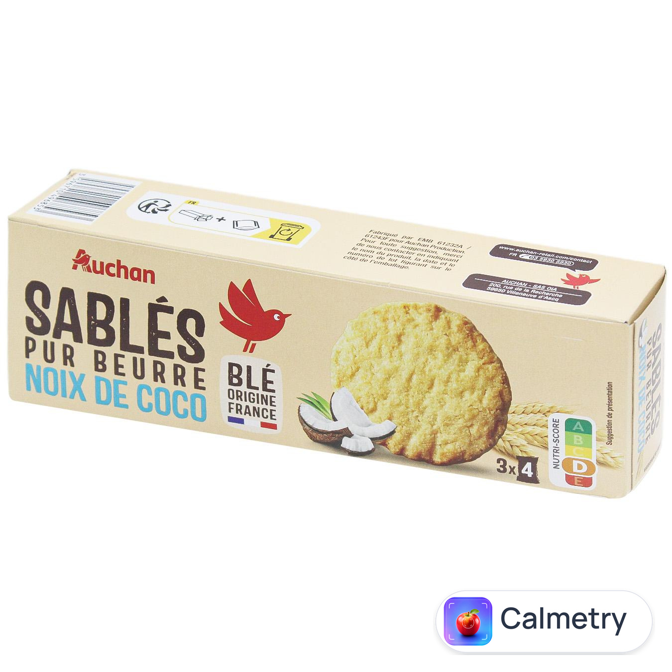 Печиво Auchan кокосове 115г