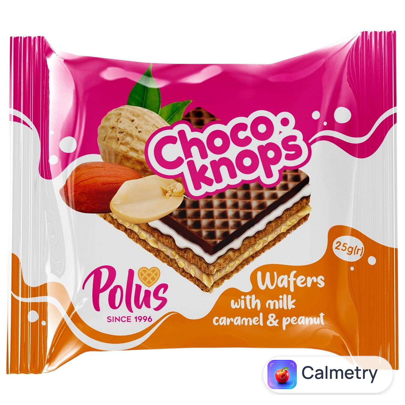 Вафлі Choco-Knops з молочними начинками з карамеллю та арахісом 25г