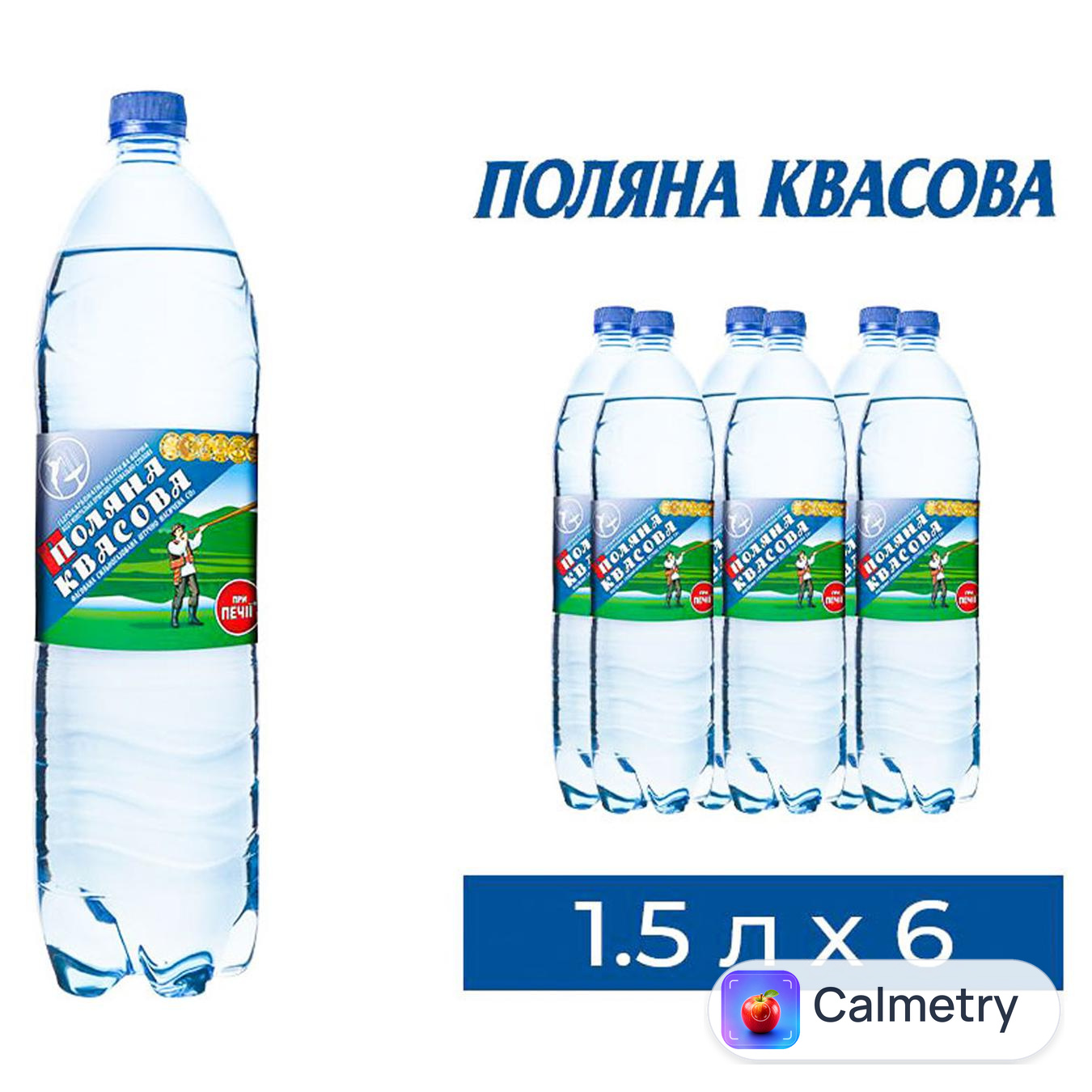 Вода мінеральна Поляна Квасова сильногазована 1,5л 6шт