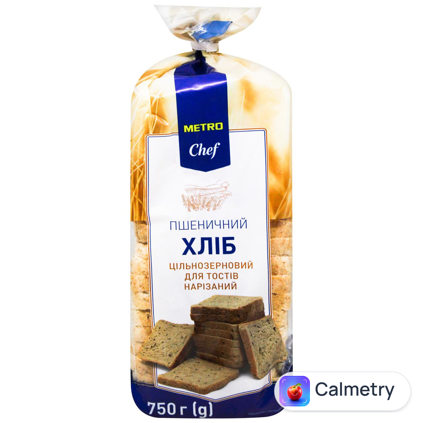 Хліб Metro Chef пшеничний цільнозерновий нарізаний 750г