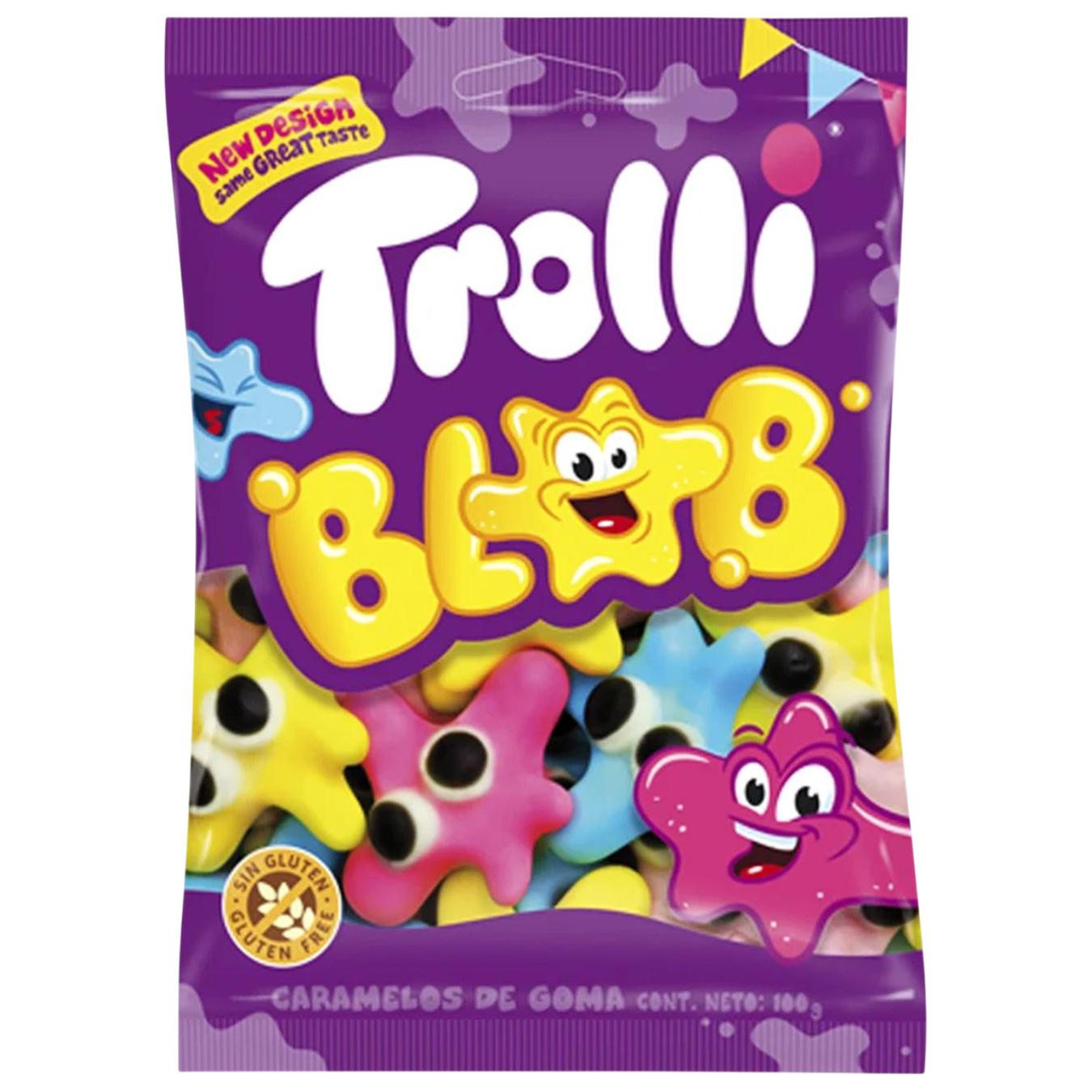 Цукерки Trolli Клякса фруктові жувальні 100г — фото продукту
