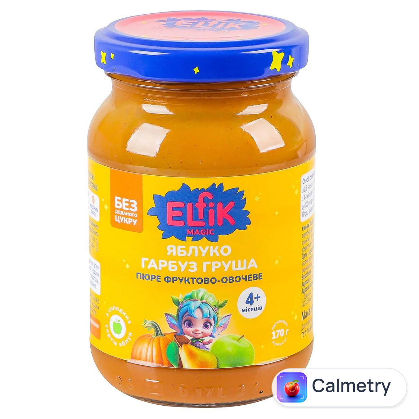Пюре Elfik Magic яблуко-гарбуз-груша від 4 місяців 170г