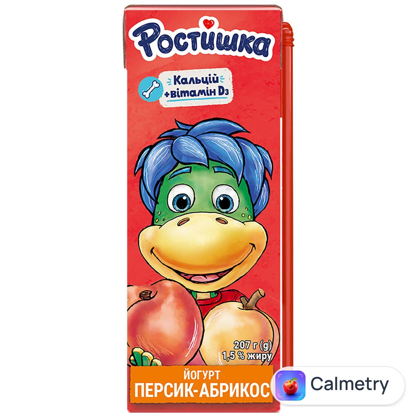 Йогурт Ростишка Персик-абрикос 1,5% 207г