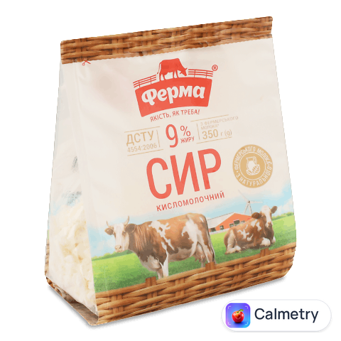 Сир «Ферма» кисломолочний 9%, 350г