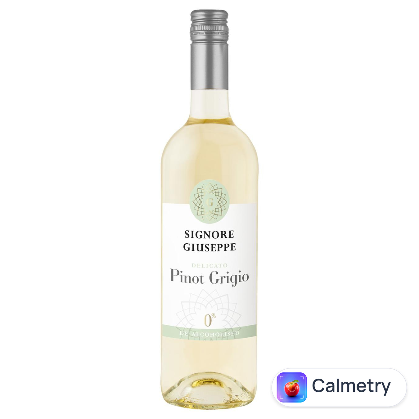 Напій газований Signore Giuseppe Delicato Pinot Grigio Sans Alcool на основі деалкоголізованого білого вина 0,75л