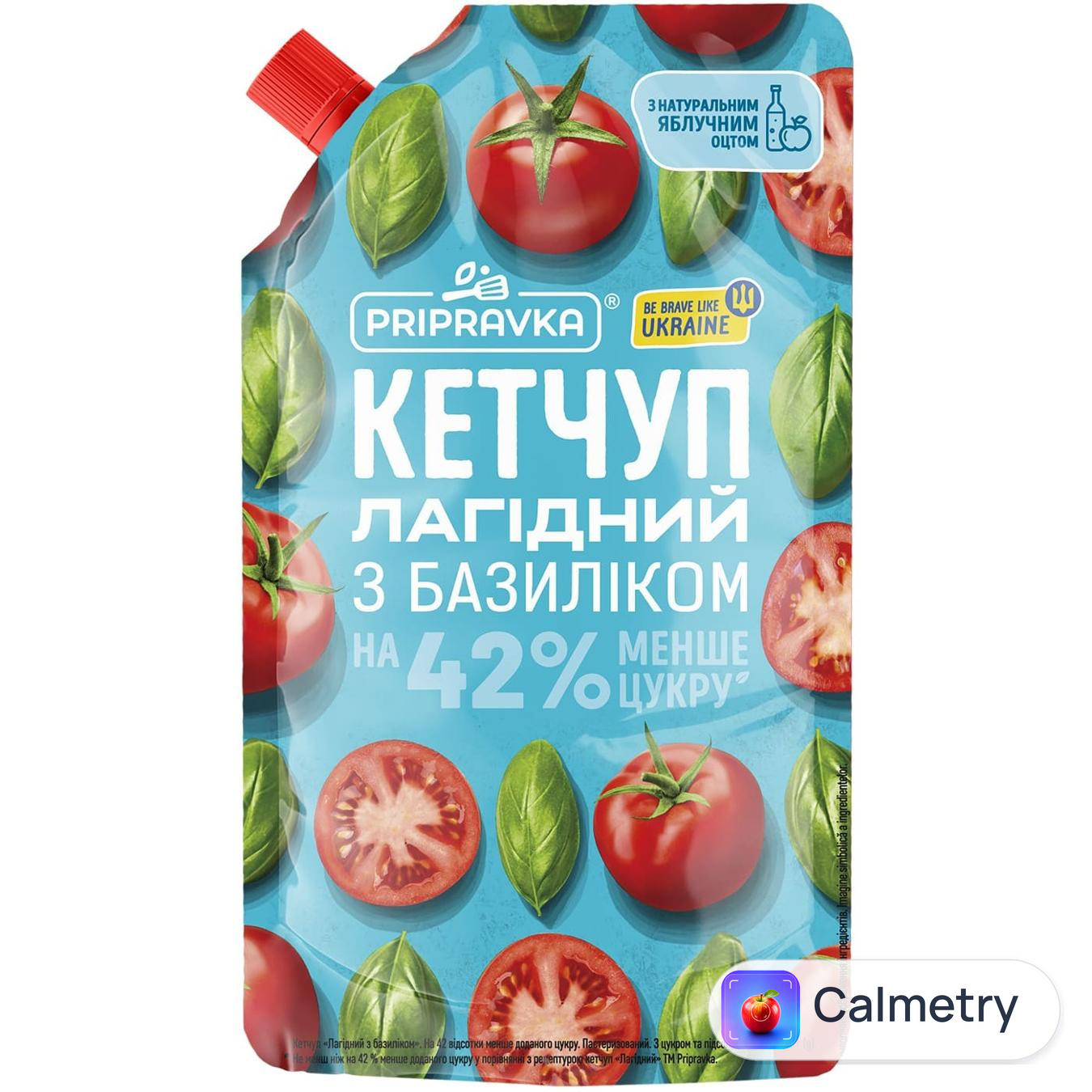 Кетчуп Pripravka Лагідний з базиліком 250г — фото продукту