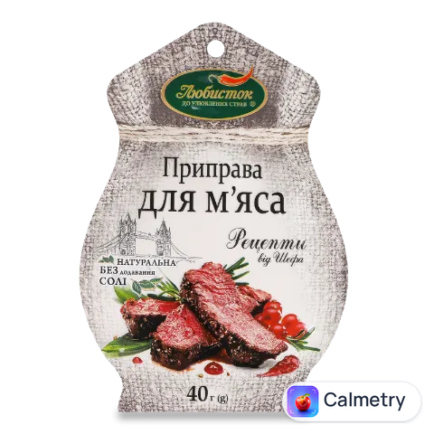 Приправа «Любисток» «Рецепти від шефа» до м'яса без солі