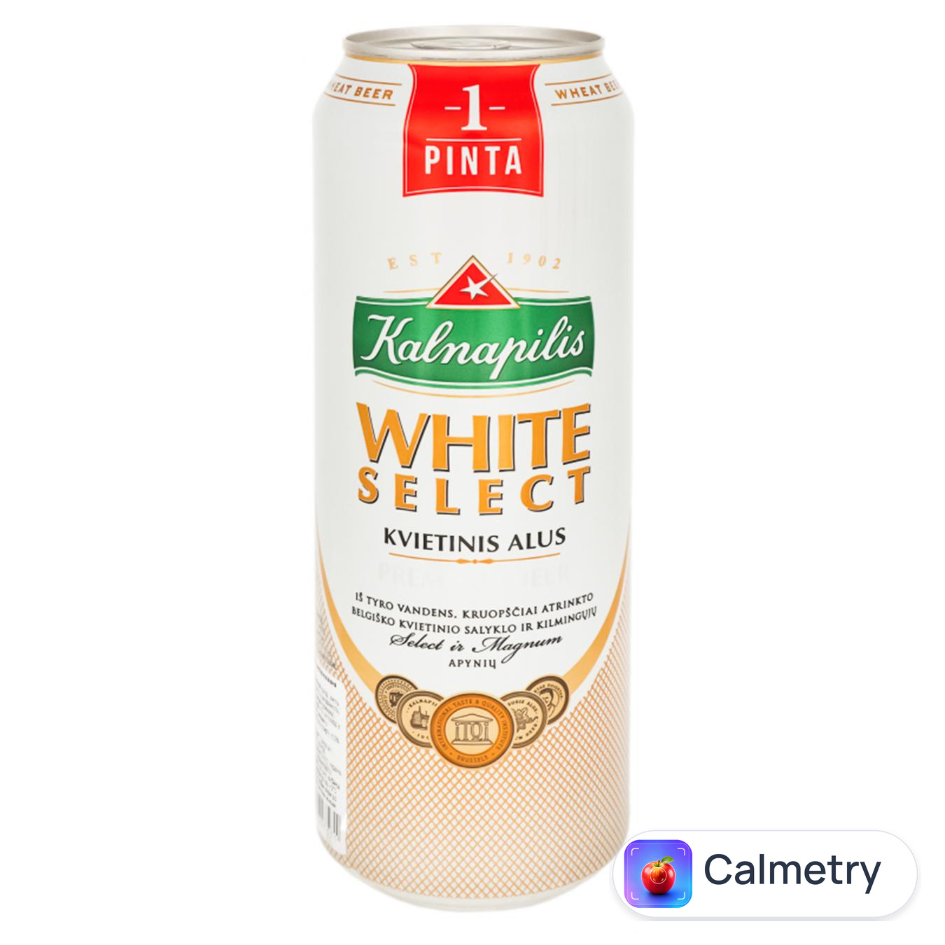 Пиво Kalnapilis White Select світле нефільтроване 5% 0,568л