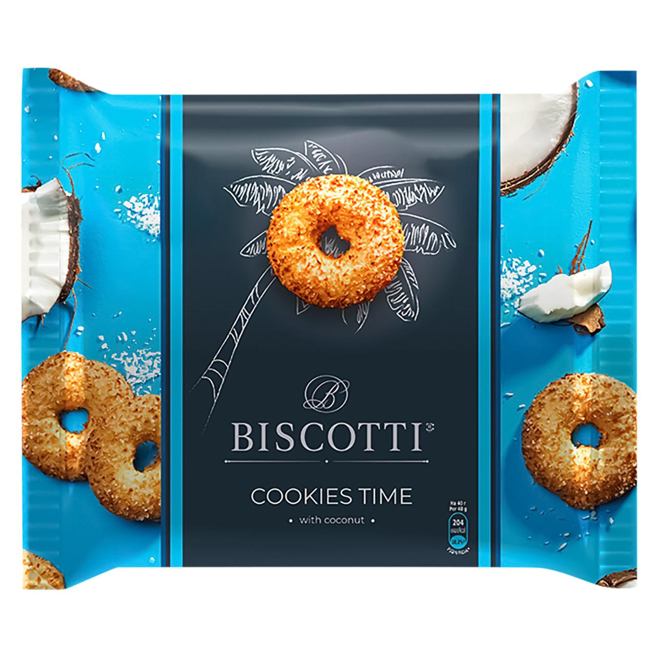 Печиво Biscotti Cookies Time з кокосом 160г — фото продукту