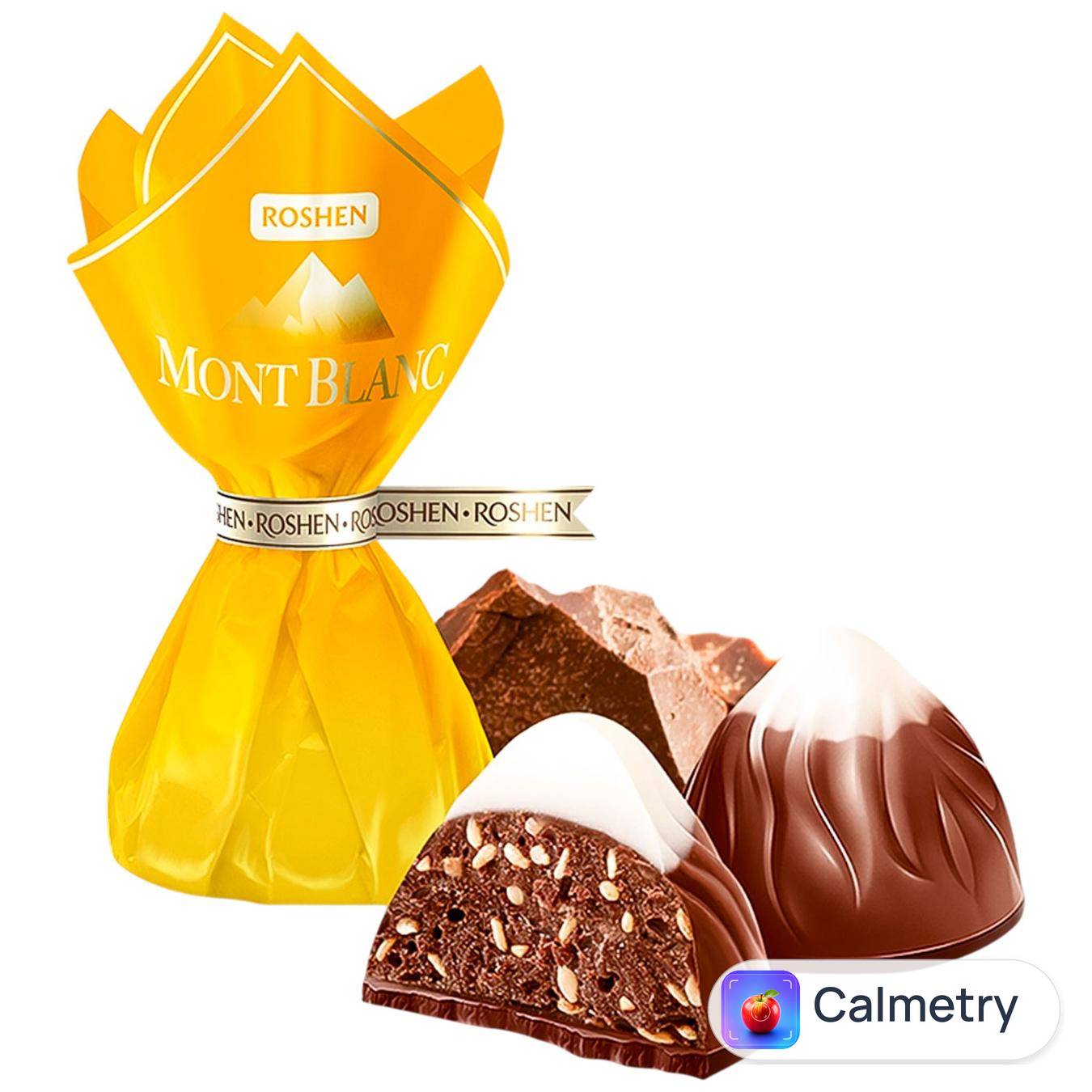 Цукерки Roshen Mont Blanc з шоколадом та сезамом
