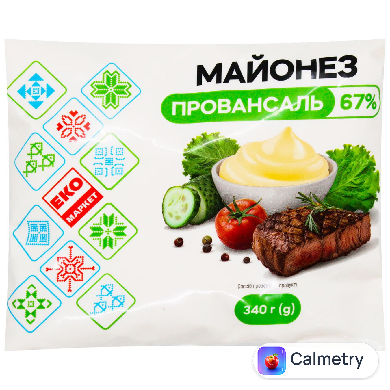 Майонез Еко Маркет Провансаль 67% 340г
