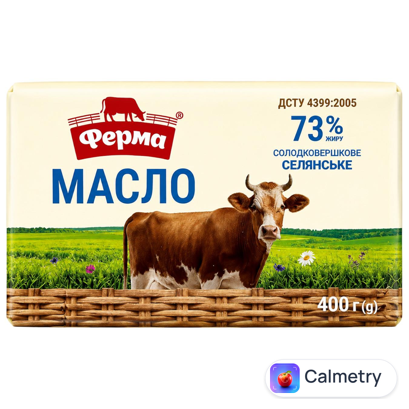 Масло Ферма Селянське солодковершкове 73% 400г
