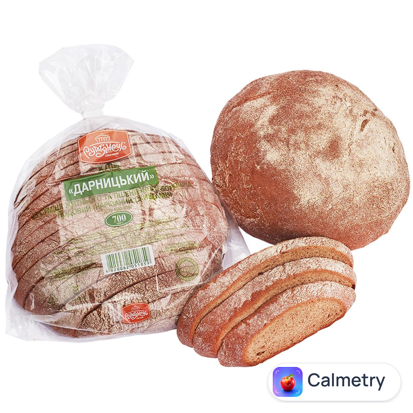 Хліб Рум'янець Дарницький нарізаний 700г — фото продукту